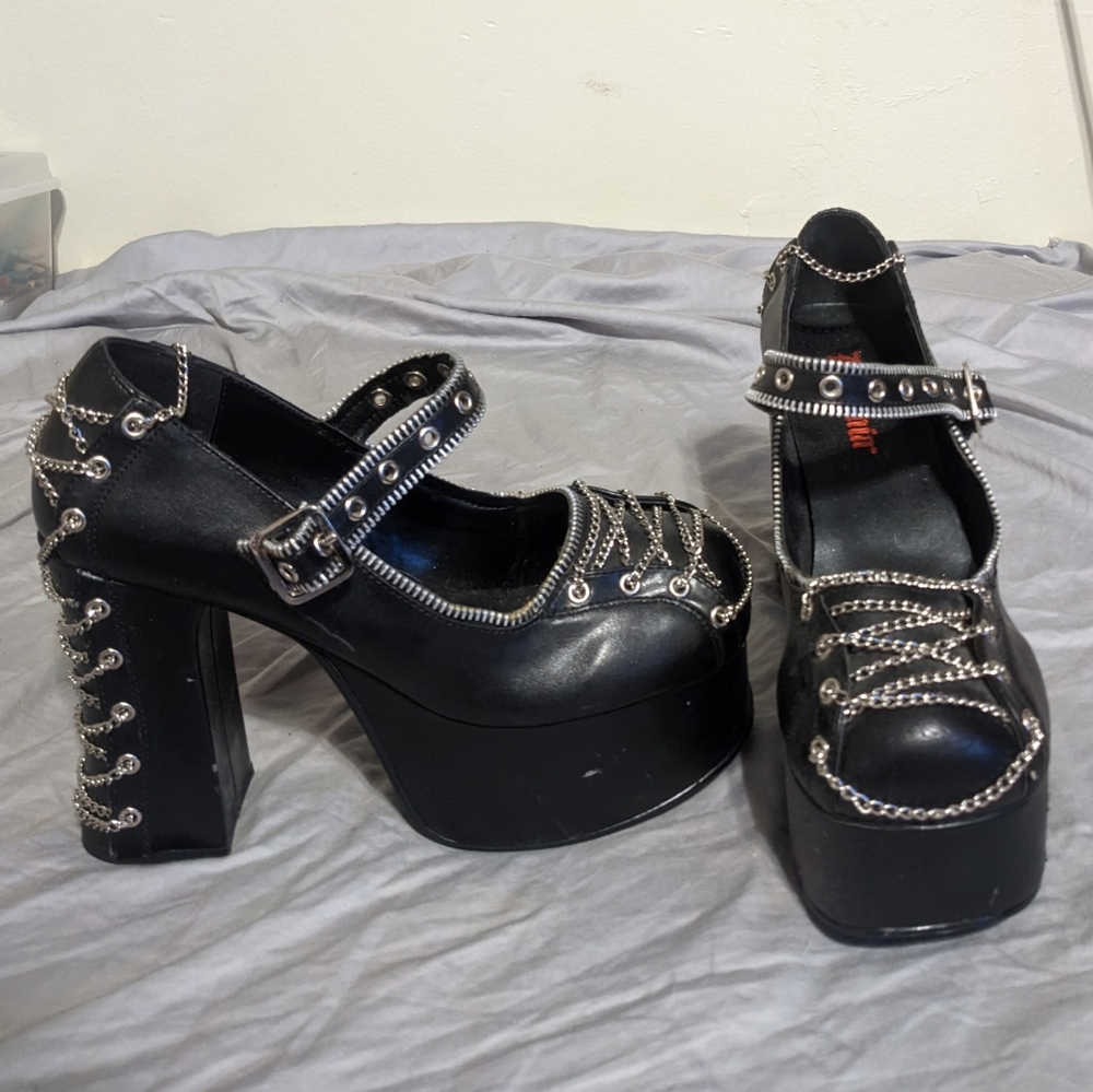 Demonia Charade 25 Platform Mary Janes
